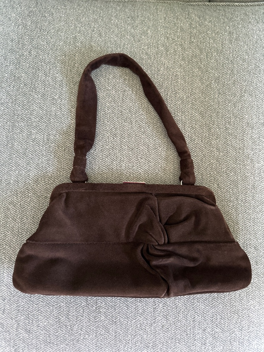 Banana Republic Brown Suede Evening Bag